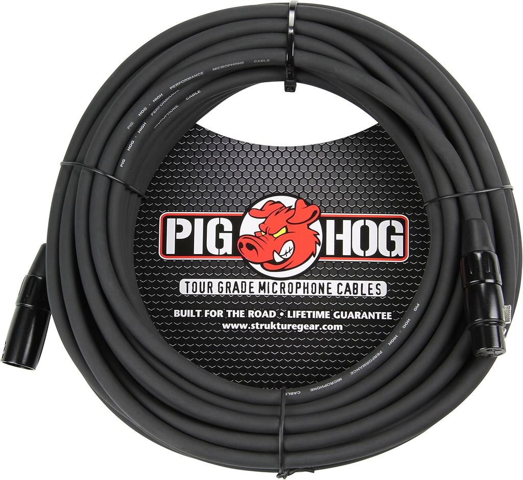 Black 8mm XLR Microphone Cable, 50 Feet, Pack of 2 M93504