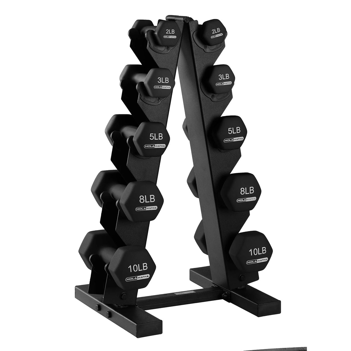 3, 5, and 8 Pound Dumbbell Hand Weight Set with Storage Rack S2991