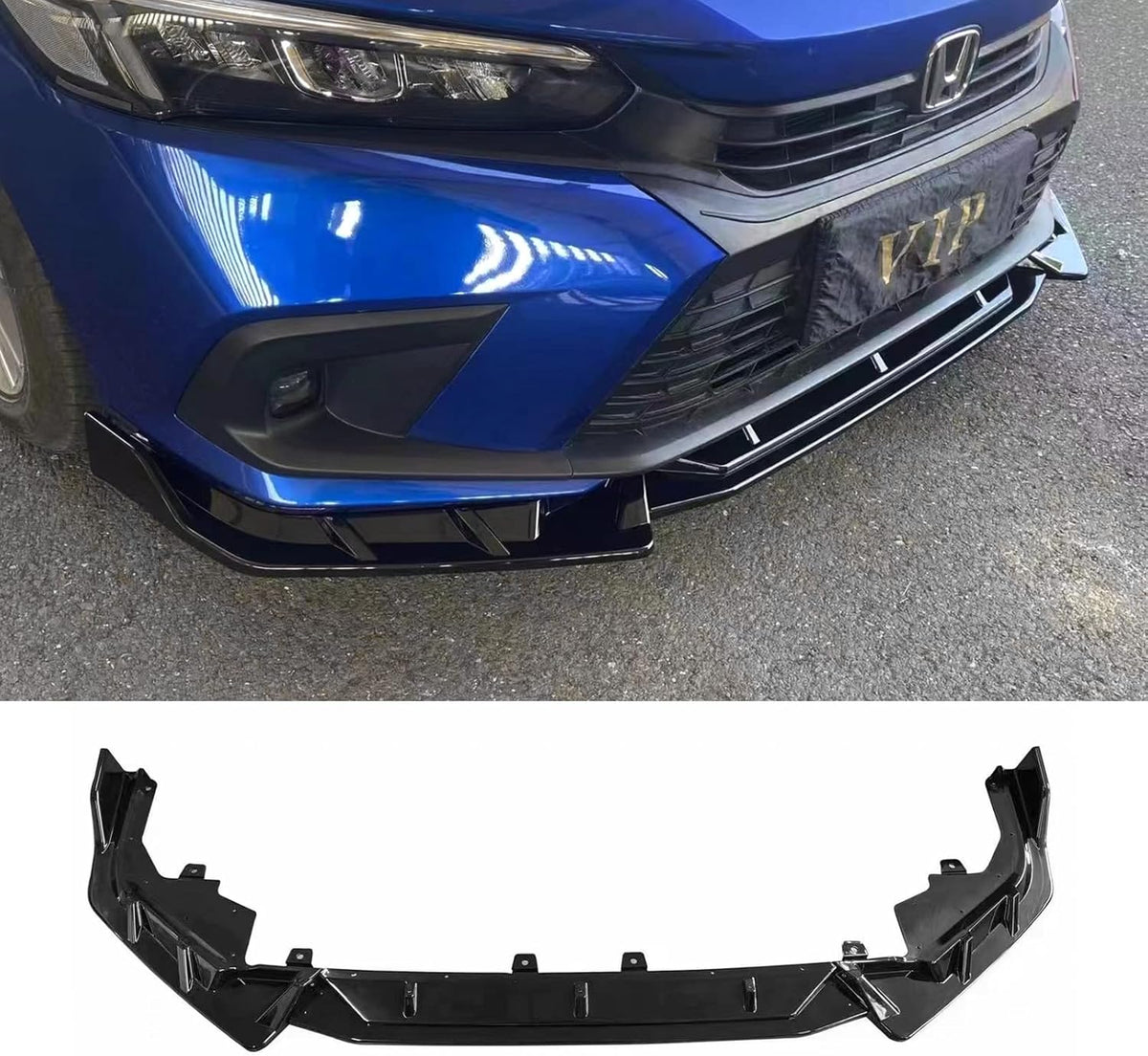 Glossy Black Front Bumper Lip Splitter Trim Protection Spoiler C8561