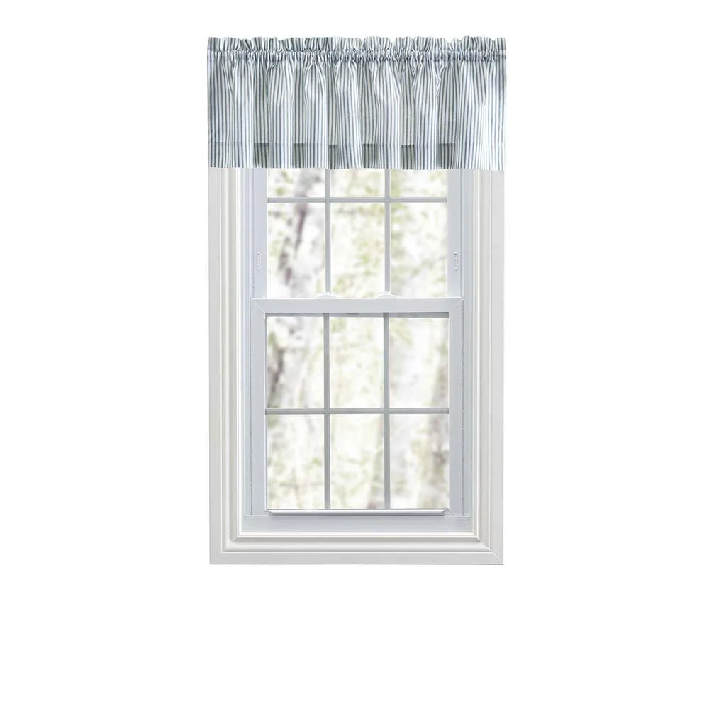 Ticking Stripe Rod Pocket Valance 58" x 15" Blue Y242399