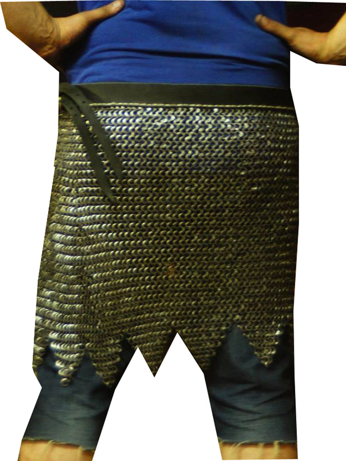 Chain Mail Skirt Armor, Natural Oiled Finish, 2x-Large X201