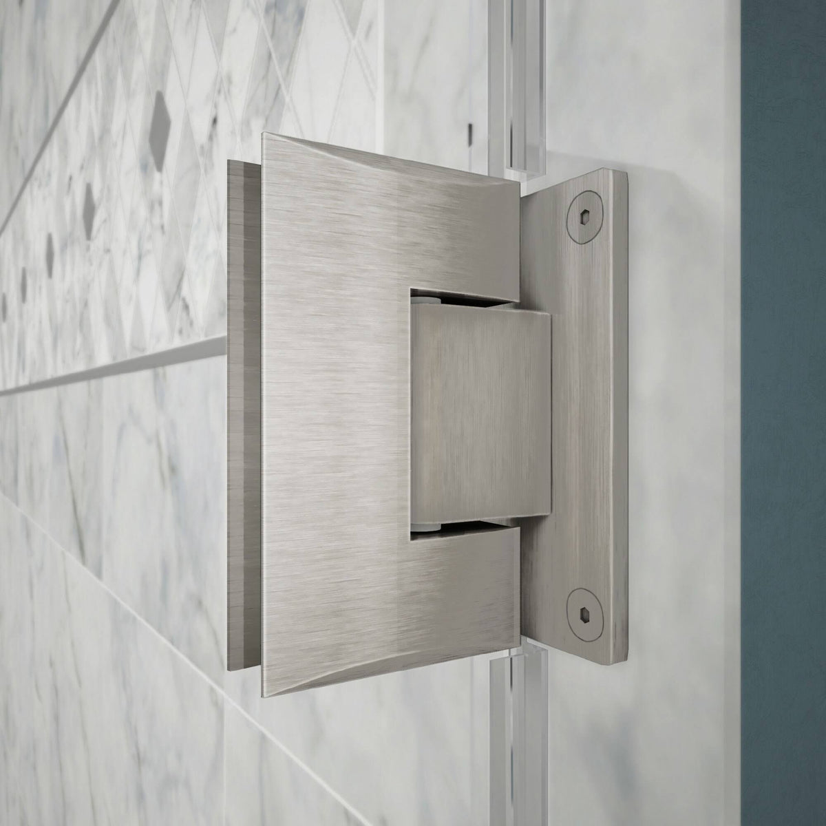 Frameless Hinged Shower Door Brushed Nickel K891535