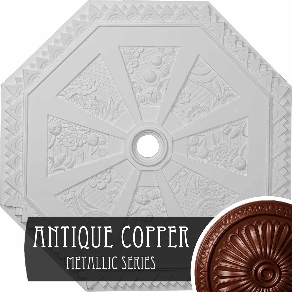 29 1/8x22OD x 2 1/4x22ID x 1 1/8x22P Spring Octagonal Ceiling Medallion W526