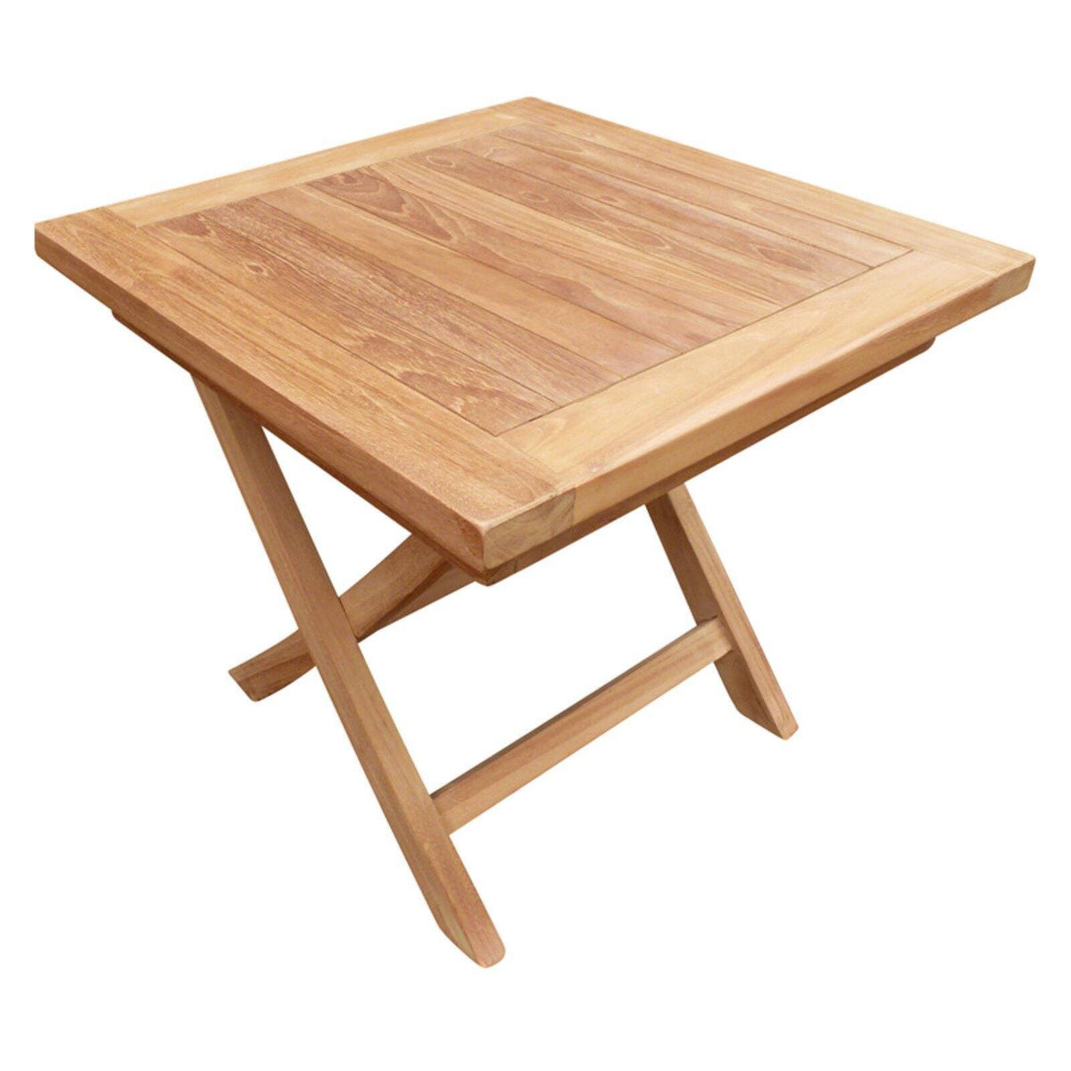 Teak Patio Folding End Table Y965813