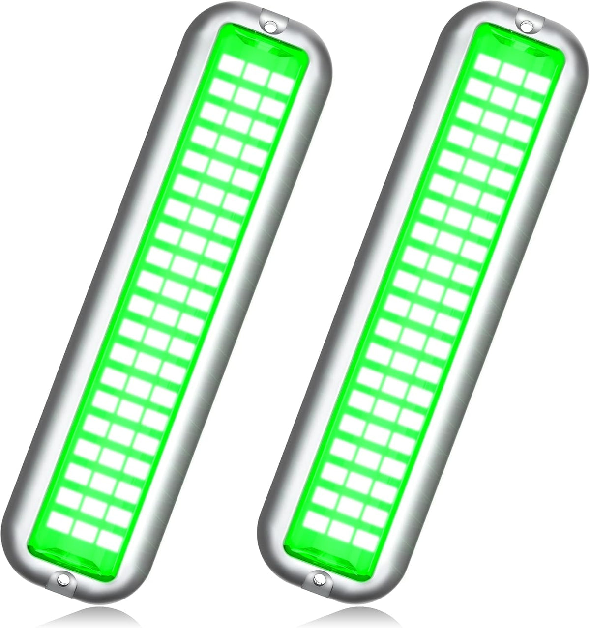 Green 316 Stainless Steel Marine LED Boat Light, 2x3000LM 84LED, 180°, 10-36V, IP68, Surface Mount V499