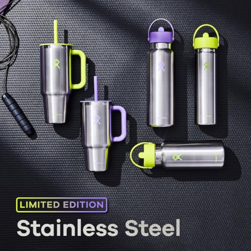 40 Oz Insulated Stainless Steel Travel Tumbler with Handle Lid and Straw L675906