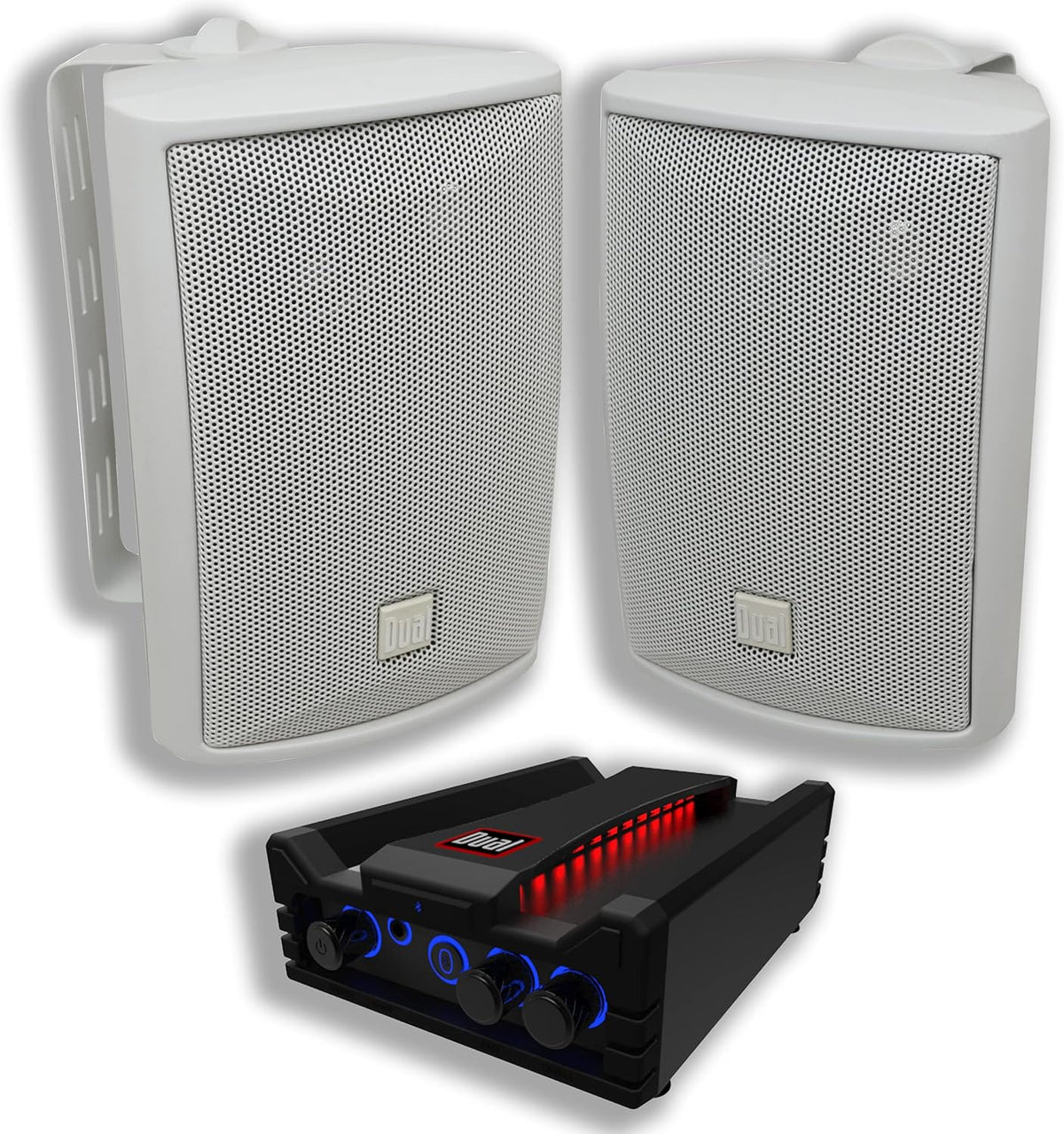 Black Micro Wireless Bluetooth 2 Channel Stereo Class-D Amplifier, 100 Watts Peak Power, Pack of 2 T588700