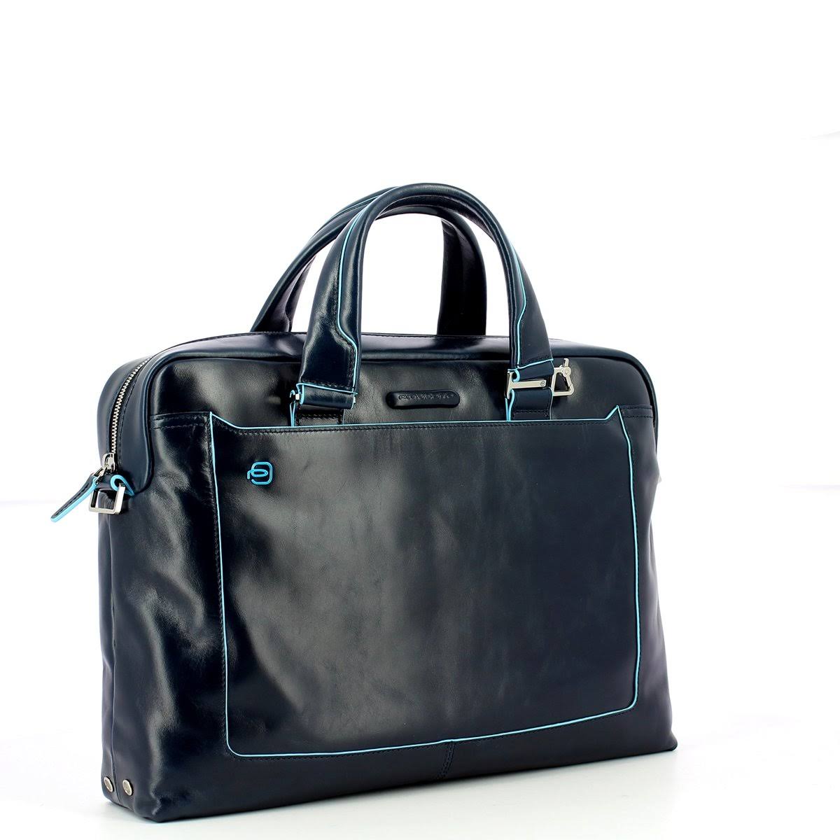 Dark Blue Double Handle Computer Briefcase U4086