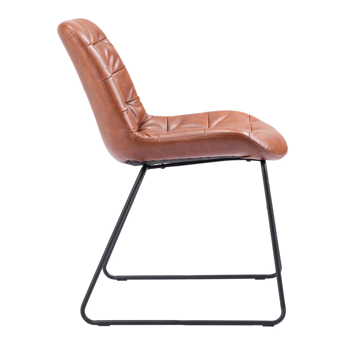 Dining Chair Set of 2 Vintage Brown T4958