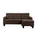 Brown Linen Sectional Sofa A284941