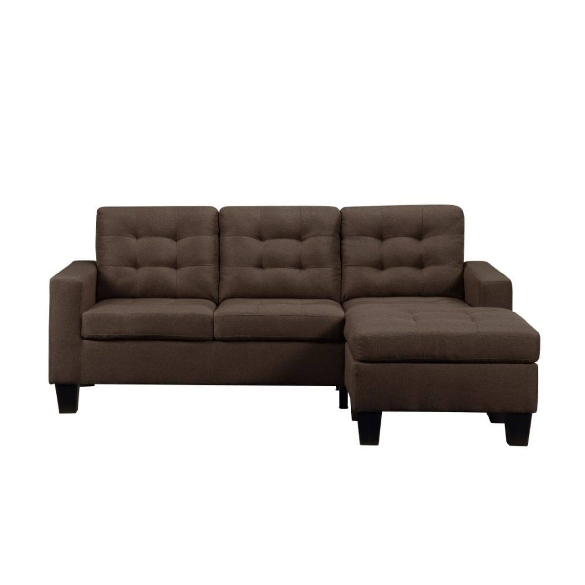 Brown Linen Sectional Sofa A284941