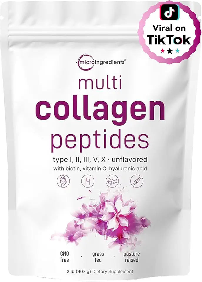 Hydrolyzed Multi Collagen Protein Powder 2lbs Unflavored I42256