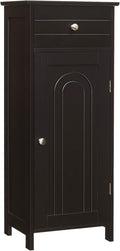 White Wooden Bathroom Floor Cabinet with Drawer and Adjustable Shelves G8352