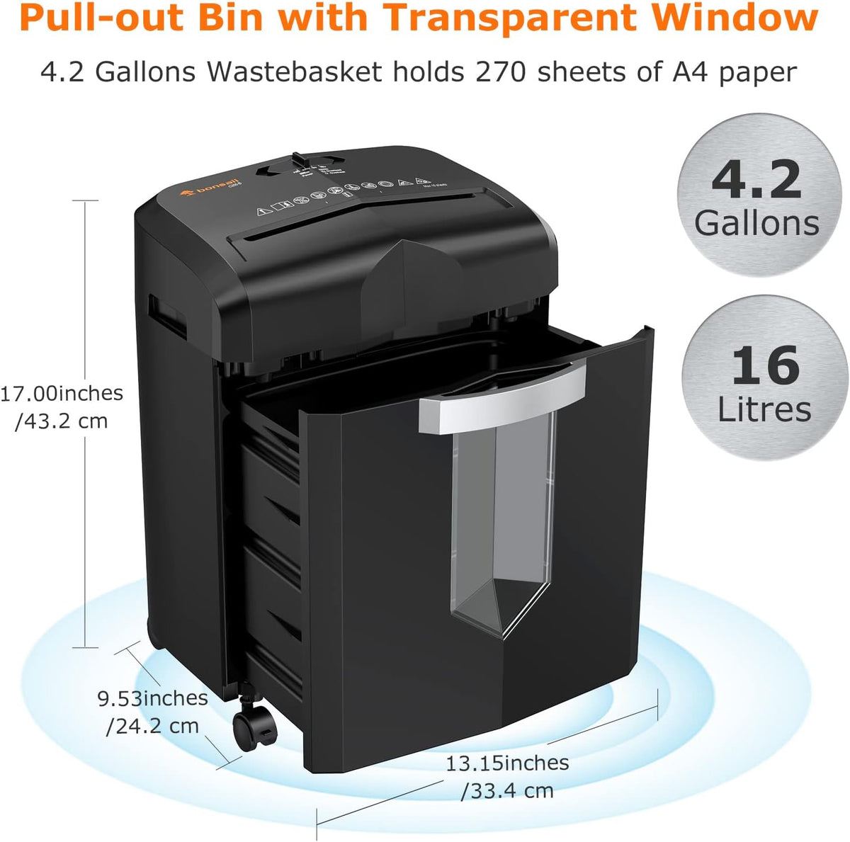 10-Sheet Micro-Cut Paper Shredder with 4.2 Gal Pullout Bin L71610