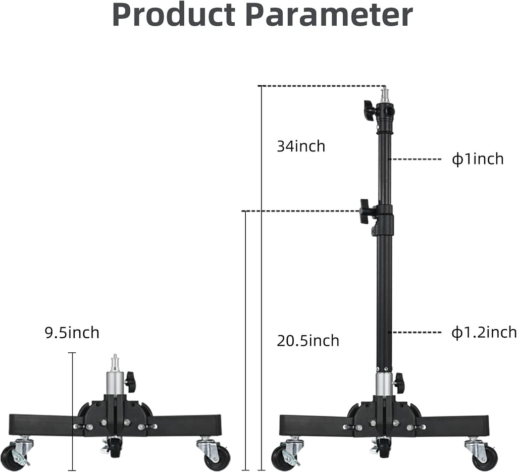 2 Pack Heavy Duty Aluminum Alloy Photography Light Stands Kit J206457