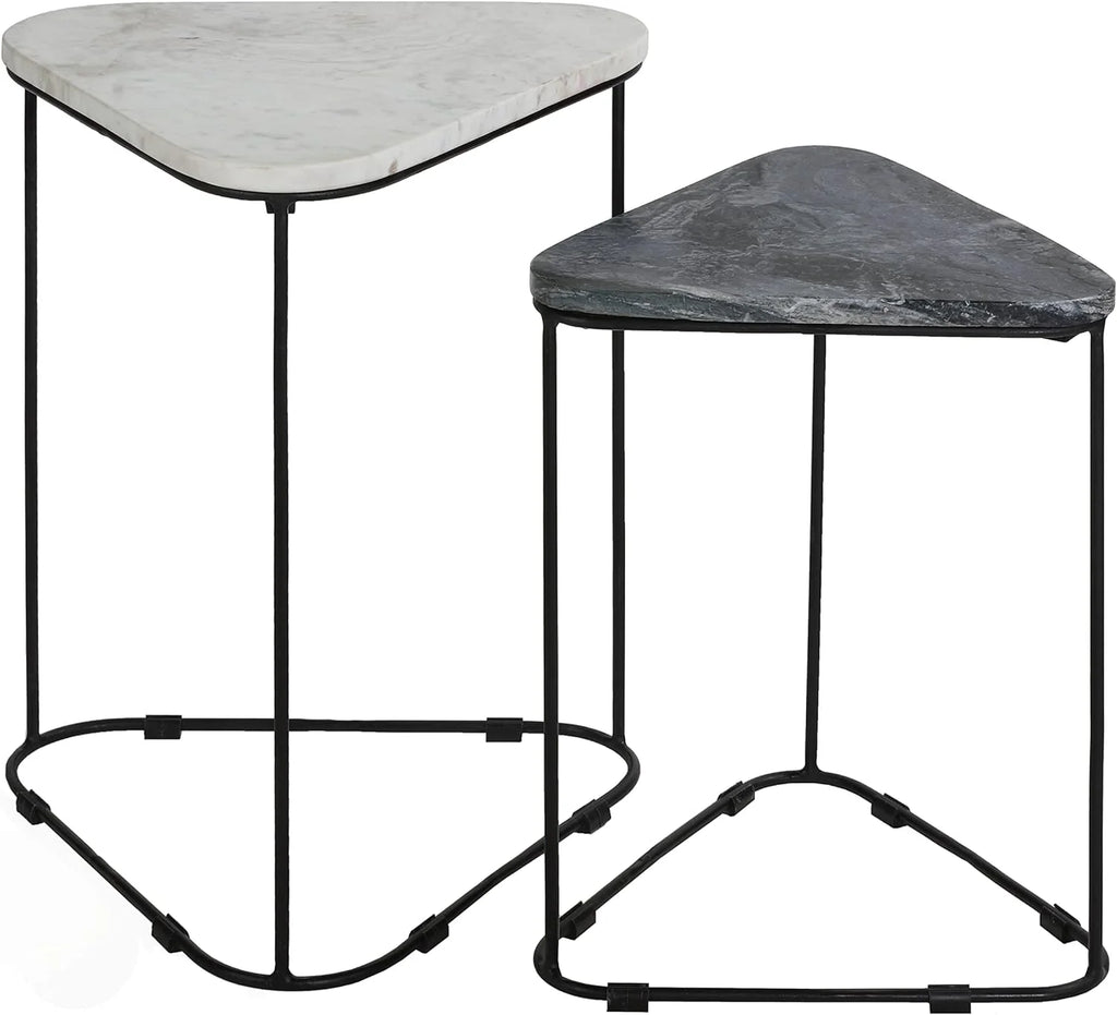 Black 2Pc Nesting Accent Tables J163