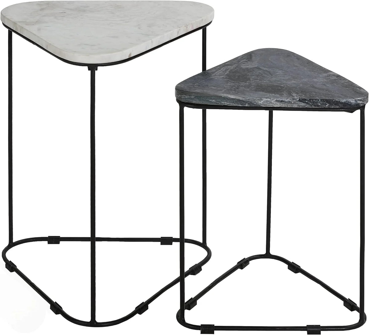 Black 2Pc Nesting Accent Tables J163
