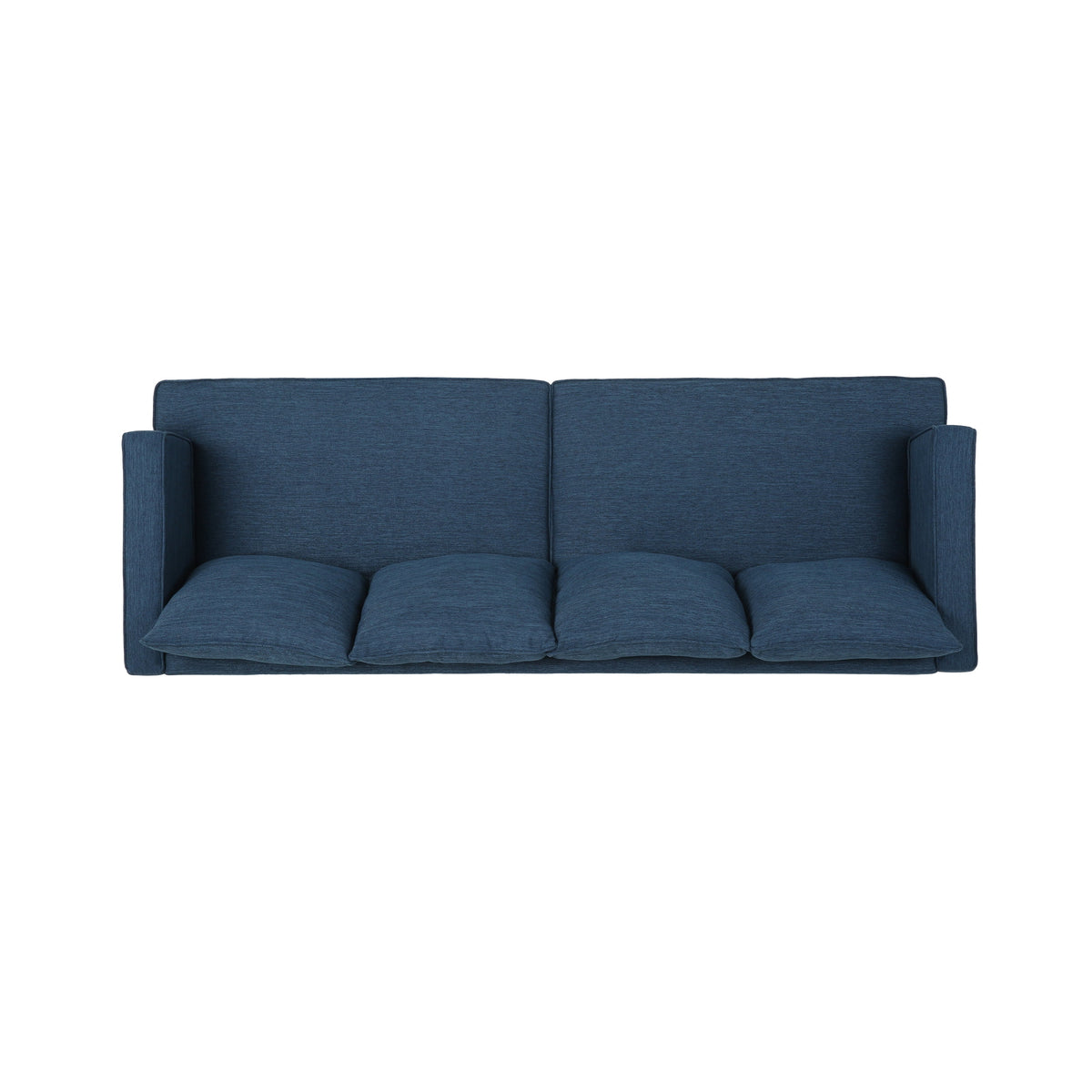 Navy Blue Fabric Sofa with Cushions N56103