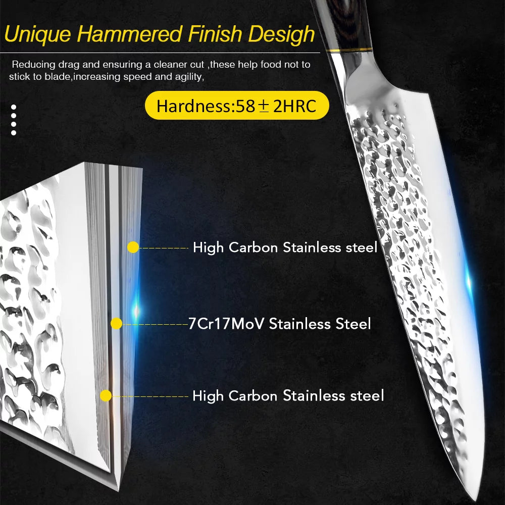Chef Knife Set High Carbon German Stainless Steel P156
