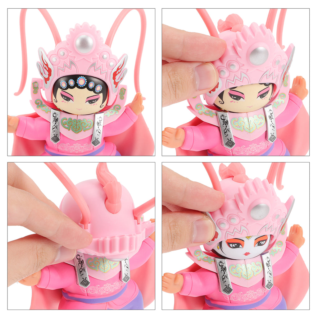 2pcs Chinese Ancient Sichuan Opera Face Changing Doll Ornament M14504