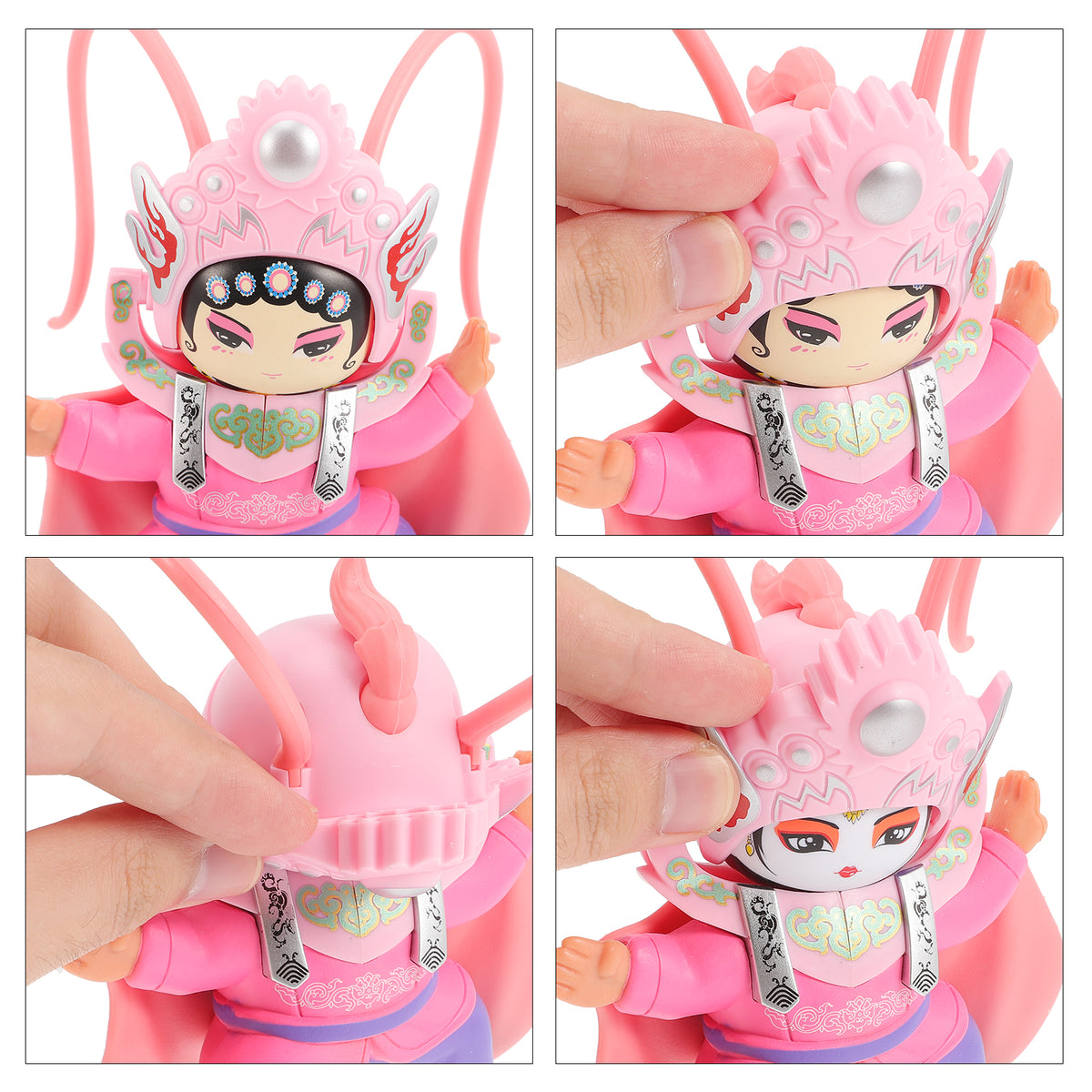 2pcs Chinese Ancient Sichuan Opera Face Changing Doll Ornament M14504