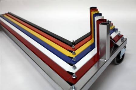 5 ft Heavy Duty Double Rail Garment Rack in Blue K93322