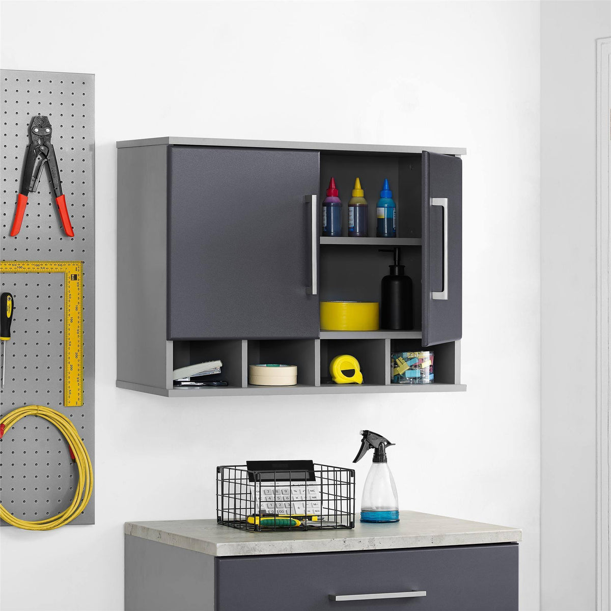 Gray Wall Cabinet I2903