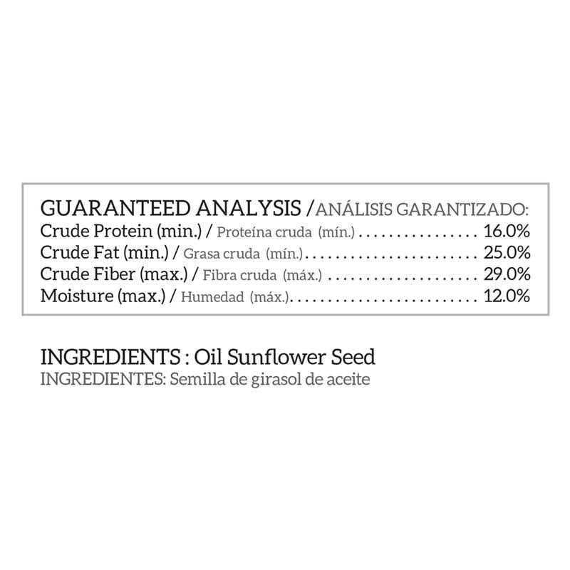 Black Oil Sunflower Seed Wild Bird Food L1684