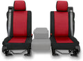 Red Rose & Black Neoprene Front Seat Covers for Ford F150 Pickup Truck K5183
