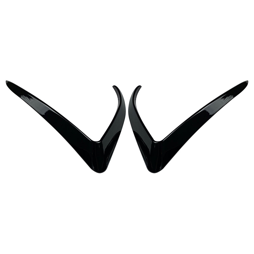 2PCS Car Front Fog Light Eyebrow Cover Trim Black I607