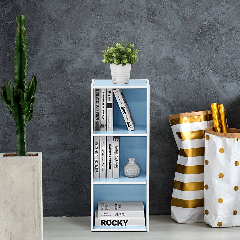 White 3 Tier Open Shelf Bookcase K31952