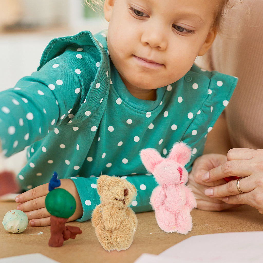 5pcs Miniature Plush Doll Figurines J70895