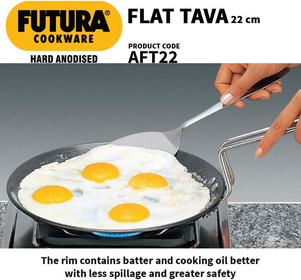 8-Inch Hard Anodised Flat Tava Griddle R481614