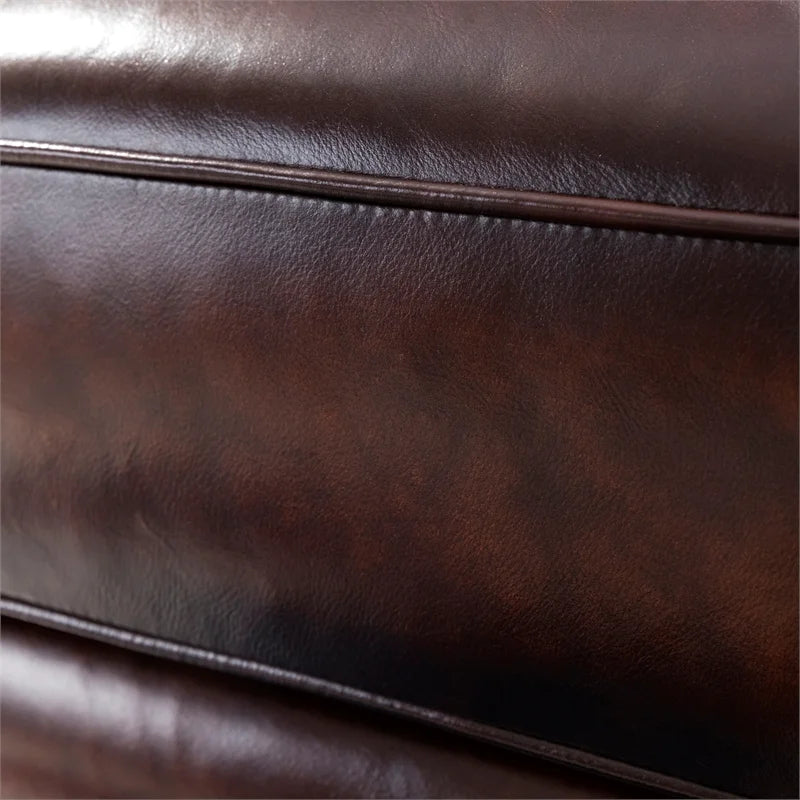Brown Leather Chair With Nailheads Q582003