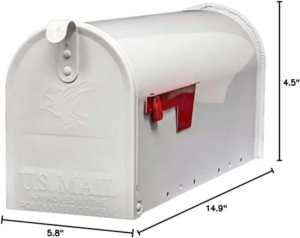 White Locking Mailbox L5876