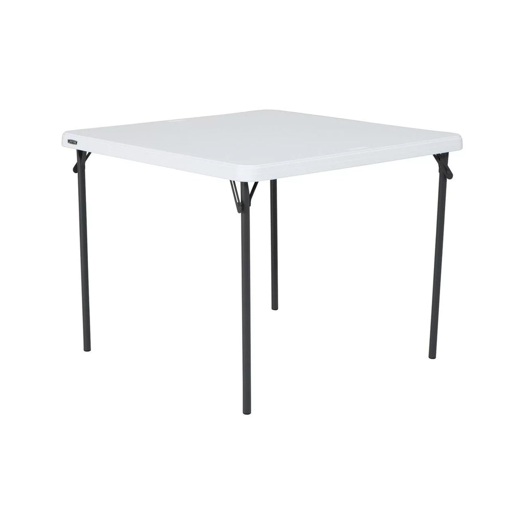 37 inch Square Folding Table White Granite N444
