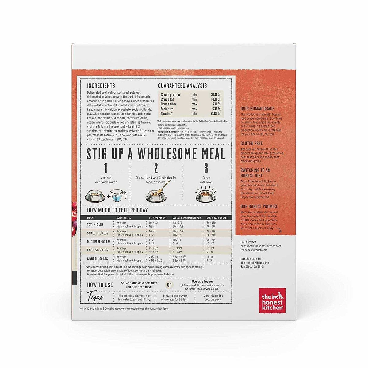 Dehydrated Grain-Free Beef Dog Food 10lb P621