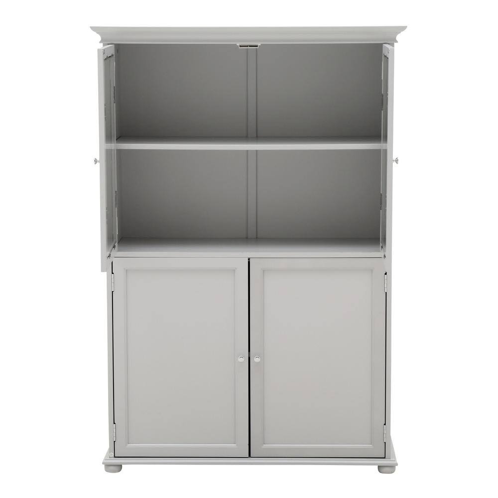 Linen Storage Cabinet in Dove Grey Gray / Cottage M34557