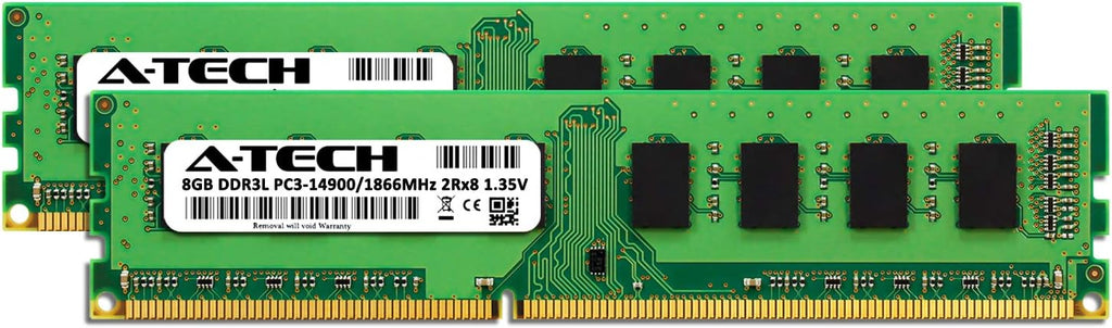 16GB DDR3 / DDR3L 1866MHz Desktop Memory Kit (2 x 8GB) PC3-14900 Non-ECC Unbuffered DIMM 240-Pin 2Rx8 1.35V Low Voltage Dual Rank RAM O4078