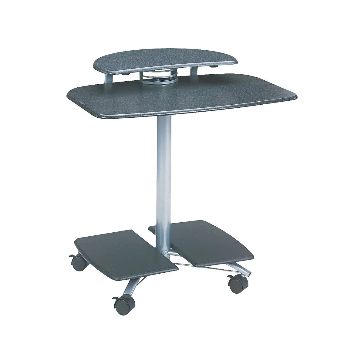 Mobile Wood Computer Cart R65325