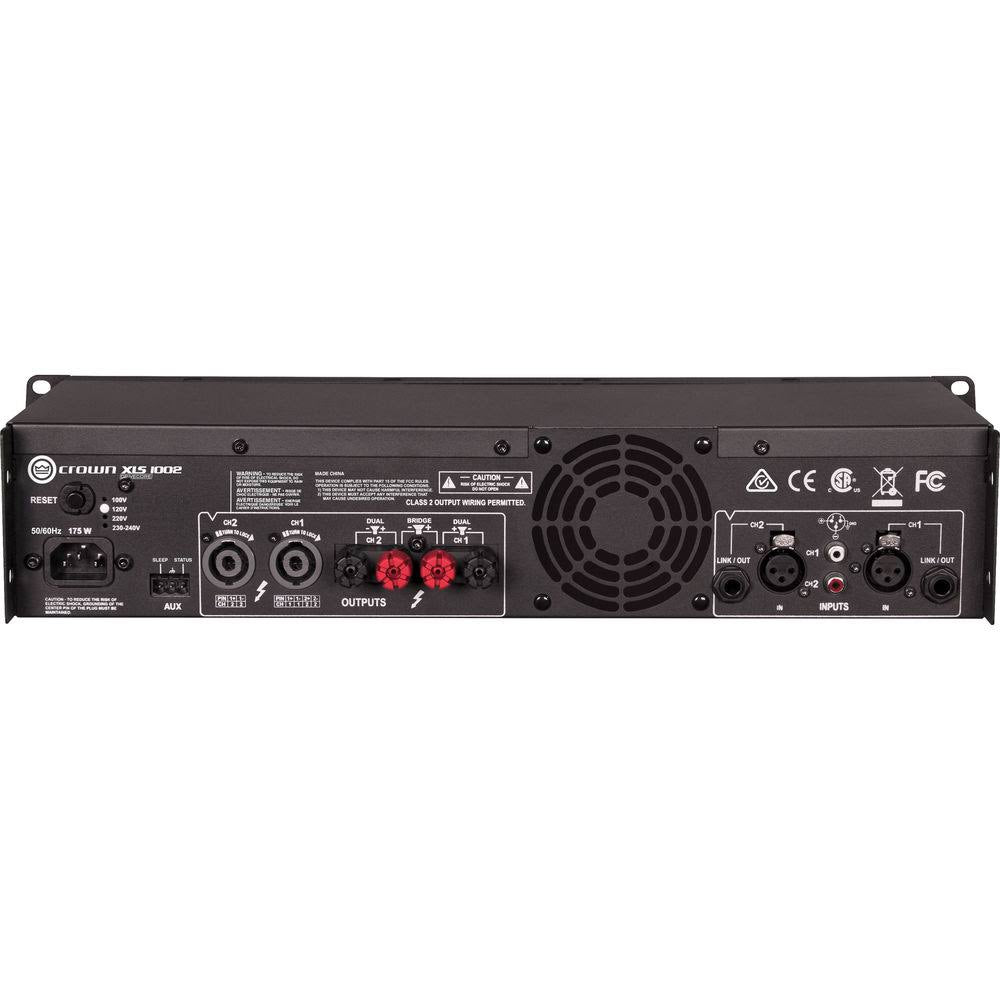 XLS 1002 Stereo Power Amplifier with XLR Cable Bundle D68941