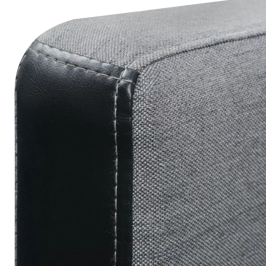 Fabric L-shaped Sofa Bed Black and Gray W529017
