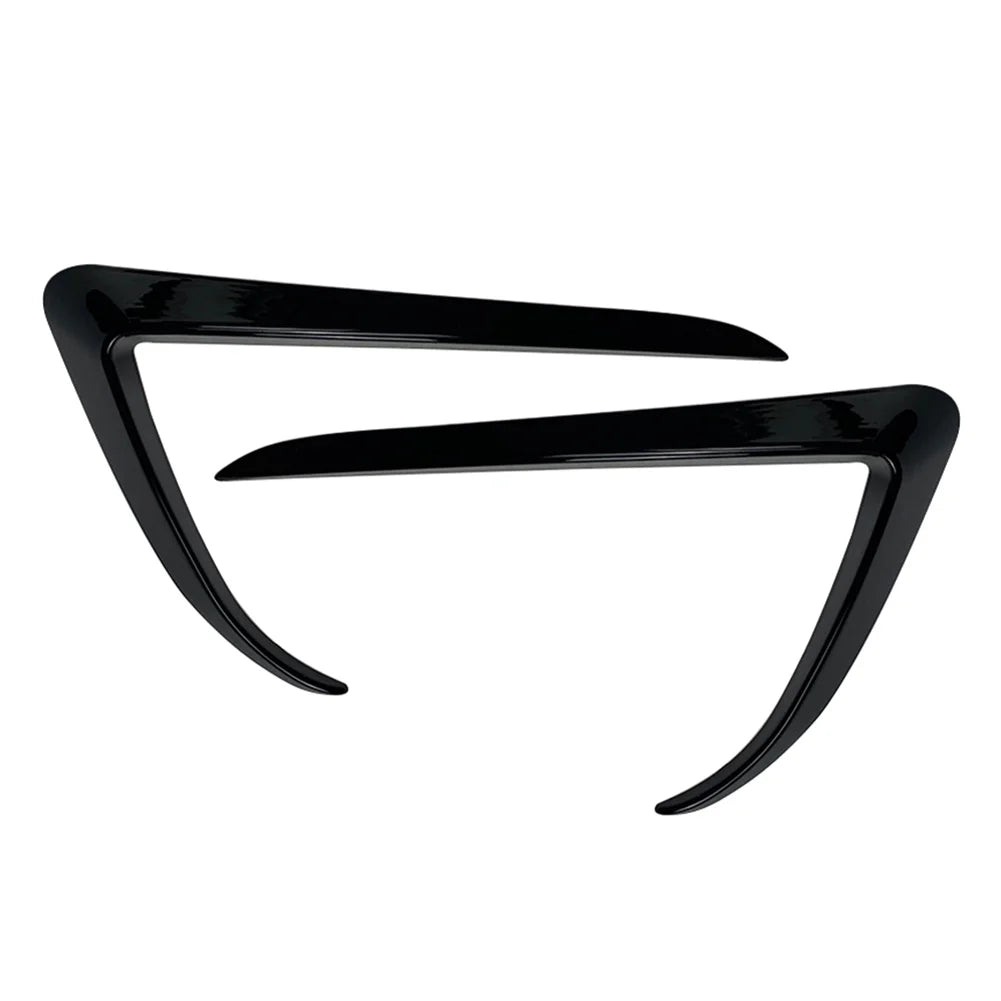 2PCS Car Front Fog Light Eyebrow Cover Trim Black I607