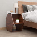Hexagonal Walnut Finished Coffee Table N242
