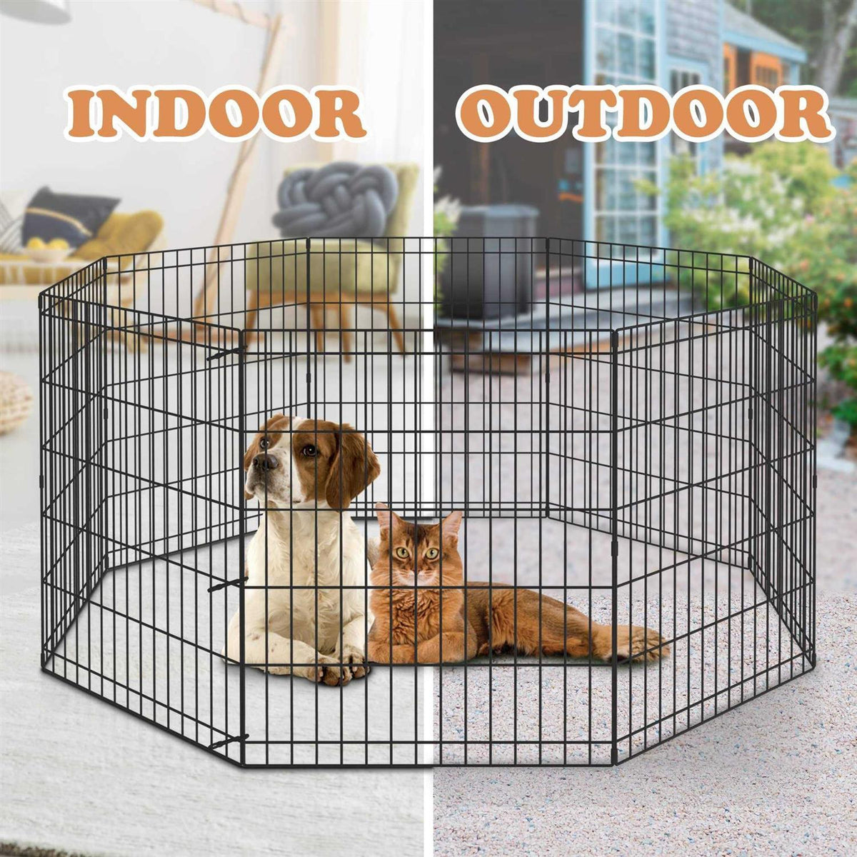 Folding Dog Exercise Pen 8 Panel P4571