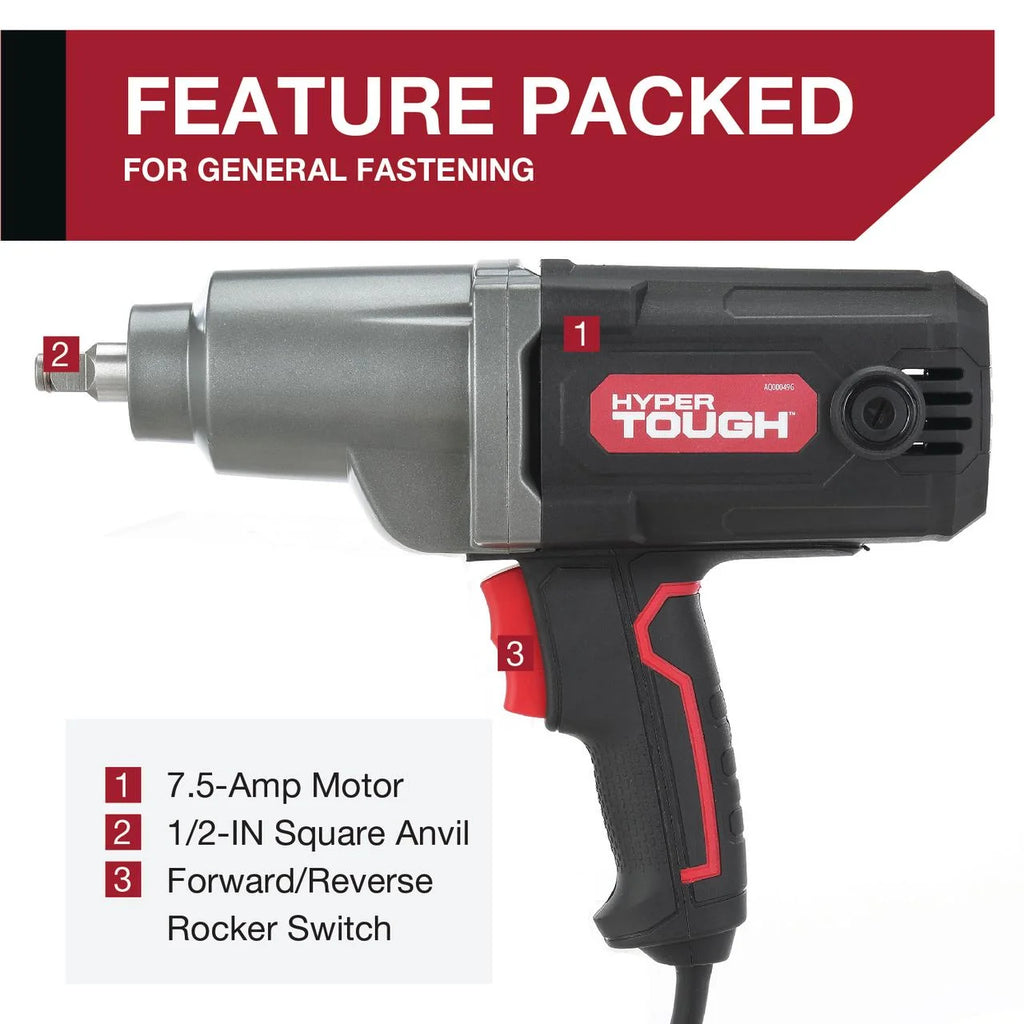 7.5A Corded Impact Wrench with 1/2 inch Anvil C2913