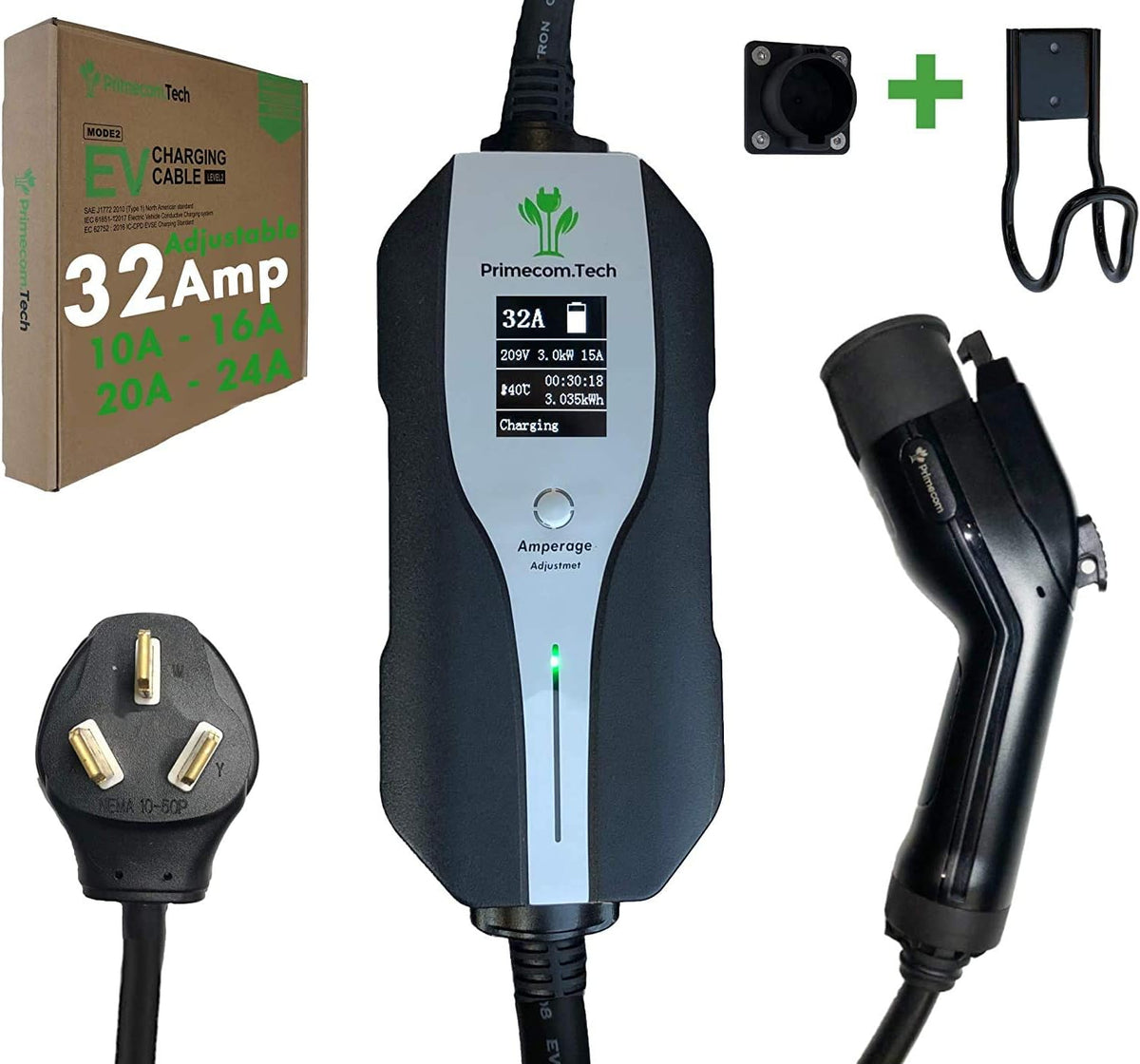Level 2 Electric Vehicle Charger with 30Ft Cable C279757