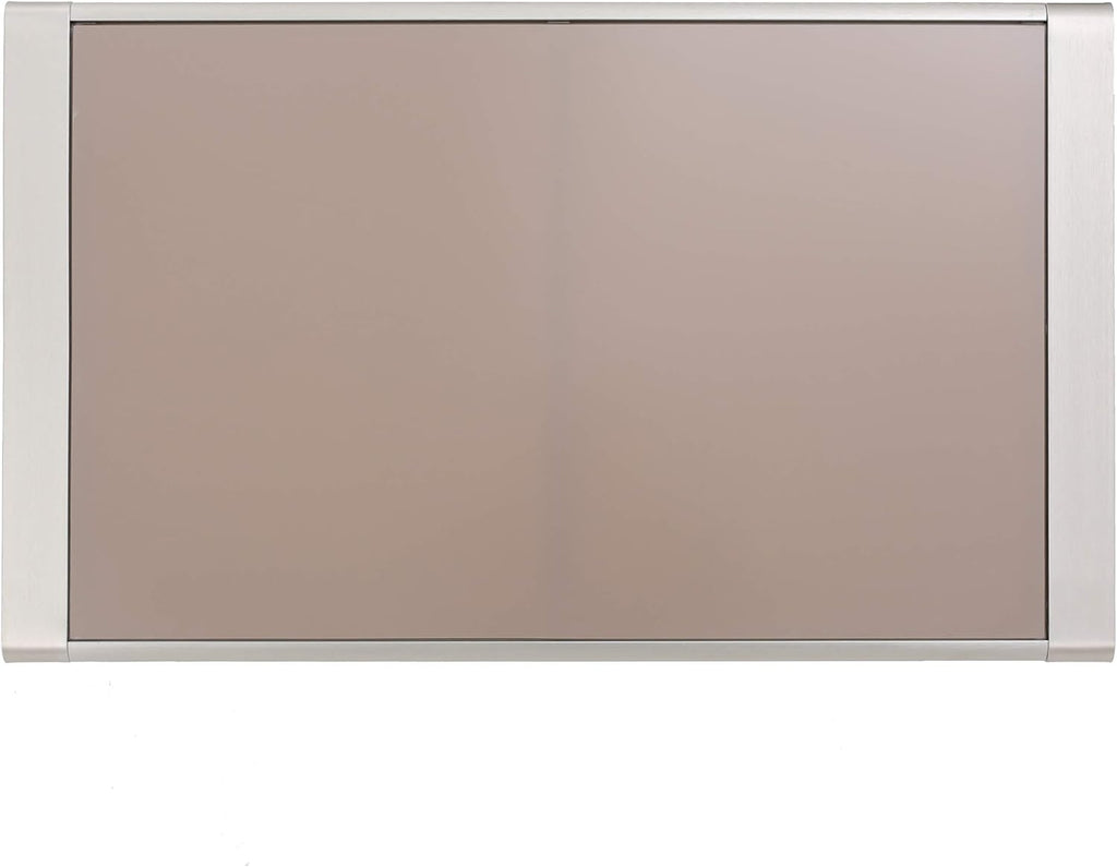 Silver Aluminum Coffee Table with Glass Top U783