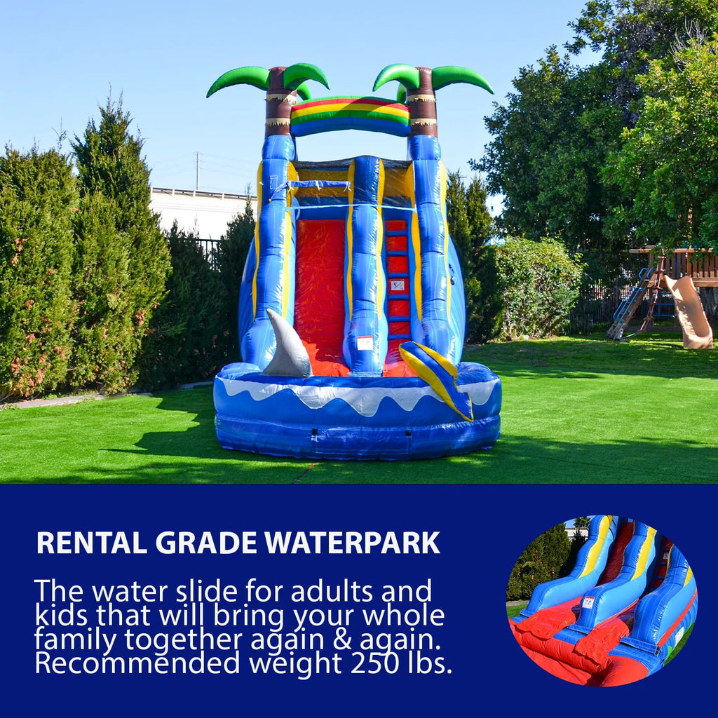 Shark Water Slide with Pool Q364357