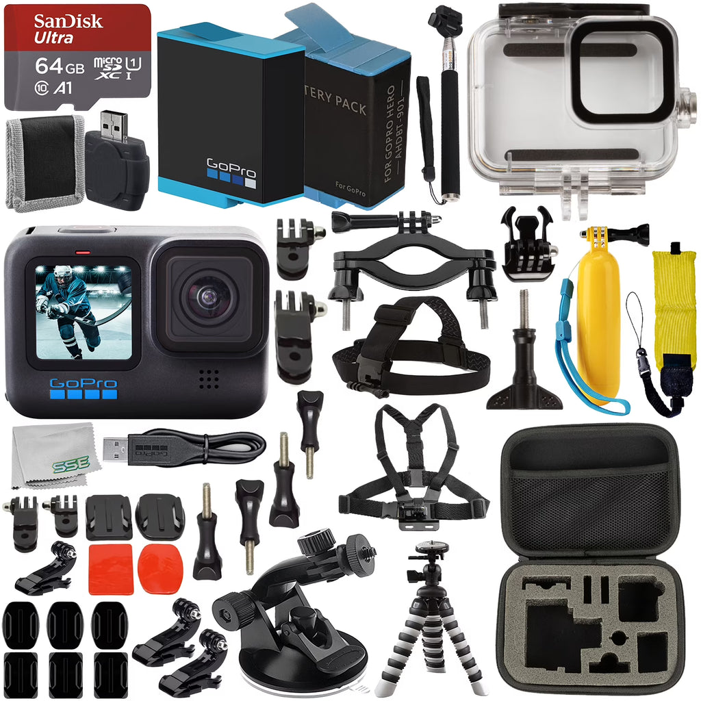 GoPro HERO10 Black with Accessory Bundle F88361